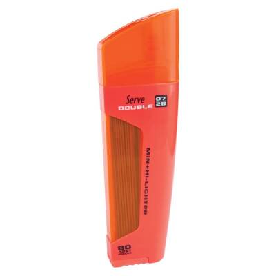 Serve Double 0.7 mm Min + Fosforlu Kalem KIRMIZI - 1