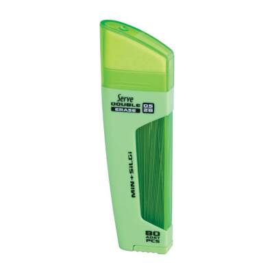 Serve Double Erase 0.5 mm Min + Silgi ELMA YEŞİLİ - 1