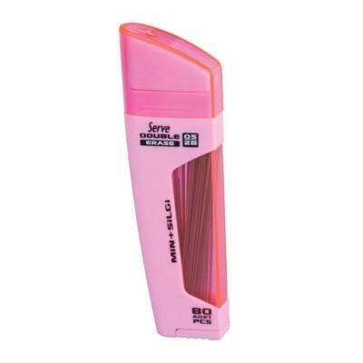 Serve Double Erase 0.5 mm Min + Silgi ŞEKER PEMBE - 1