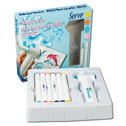 Serve Marker Airbrush Kit 12 Renk - 3