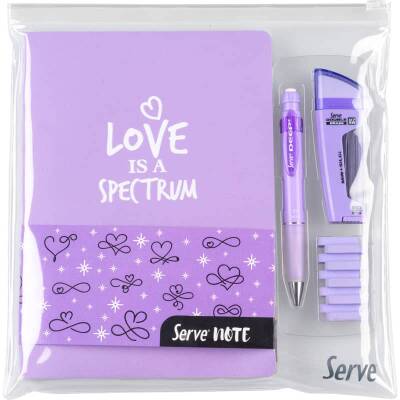 Serve Note + Deep + Double Erase + Steps 4'lü Set LAVANTA - 1