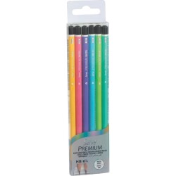 Serve Premium Kurşun Kalem 6'lı Set Pastel Renkler - 1