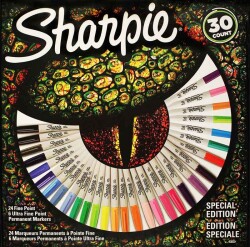 Sharpie Permanent Marker Kalem Fine Uç 30'lu Kutu Kertenkele - 1