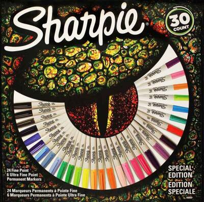 Sharpie Permanent Marker Kalem Fine Uç 30'lu Kutu Kertenkele - 1