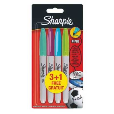 Sharpie Permanent Marker Kalem Fine Uç 4 Canlı Renk Set - 1