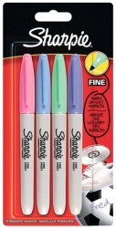 Sharpie Permanent Marker Kalem Fine Uç 4 Pastel Renk Set - 1