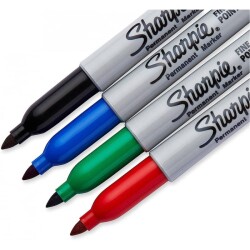 Sharpie Permanent Marker Kalem Fine Uç 4 Standart Renk Set - 1