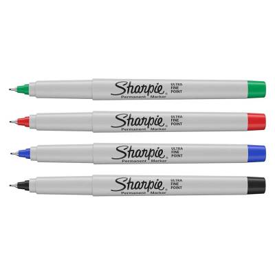 Sharpie Permanent Marker Kalem Ultra Fine Uç 4 Standart Renk Set - 1