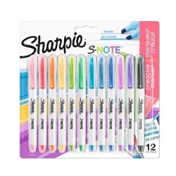 Sharpie Snote Çok İşlevli Fosforlu Kalem Kesik uç 12'li Blister - 1