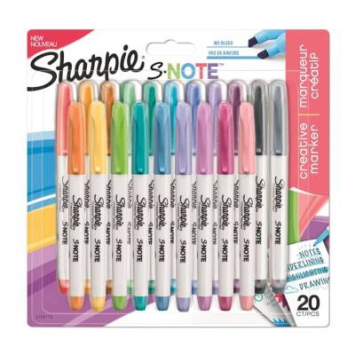 Sharpie Snote Çok İşlevli Fosforlu Kalem Kesik uç 20'li Blister - 1