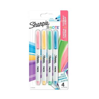 Sharpie Snote Çok İşlevli Fosforlu Kalem Kesik uç 4'lü Blister - 1