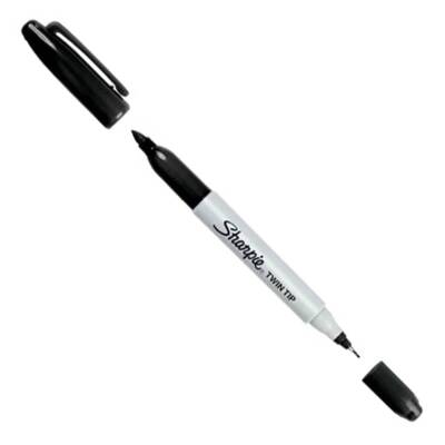 Sharpie Twin Tip Permanent Marker Kalem Çift Uçlu SİYAH - 1