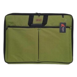 Skaer Apex Kumaş Proje Çantası Körüklü 38x55 cm HAKİ YEŞİL - Skaer Apex