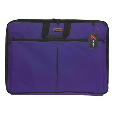 Skaer Apex Kumaş Proje Çantası Körüklü 38x55 cm MOR - 1