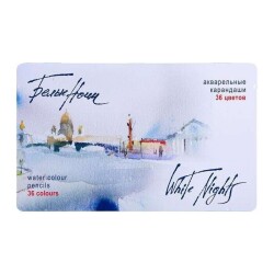 St. Petersburg White Nights Aquarell Kalem Seti 36 Renk Metal Kutu - 1