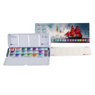 St. Petersburg White Nights Sulu Boya 21 Renk Metal Kutu Granulation Set 191202243 - 1
