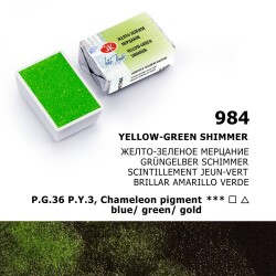 St. Petersburg White Nights Tam Tablet Sulu Boya 984 Yellow Green Shimmer - 1