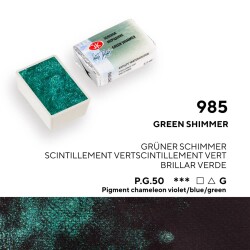 St. Petersburg White Nights Tam Tablet Sulu Boya 985 Green Shimmer - St. Petersburg