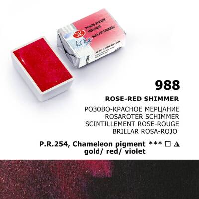 St. Petersburg White Nights Tam Tablet Sulu Boya 988 Rose Red Shimmer - 1