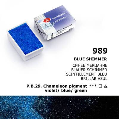 St. Petersburg White Nights Tam Tablet Sulu Boya 989 Blue Shimmer - 1