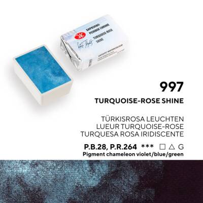 St. Petersburg White Nights Tam Tablet Sulu Boya 997 Turquoise Rose Shine - 1