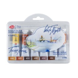 St. Petersburg White Nights Tüp Sulu Boya Natural Earths 6 Renk x 10 ml 191392110 - St. Petersburg