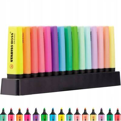 Stabilo Boss Fosforlu İşaretleme Kalemi 15 Renk Set - 1