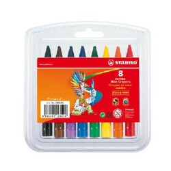 Stabilo Jumbo Wax Crayons Kalın Mum Boya 8 Renk - 1