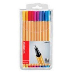 Stabilo Point 88 İnce Keçe Uçlu Kalem 10 Renk Askılı Paket - 1