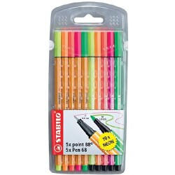 Stabilo Point 88 + Pen 68 Neon 10'lu Paket - 1