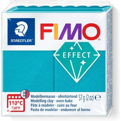 Staedtler Fimo Effect Polimer Kil 57 gr 36 Metallic Turquoise - 1