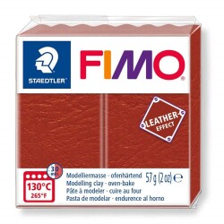 Staedtler Fimo Leather (Deri) Effect Polimer Kil 57 gr 749 Kiremit Rengi - 1