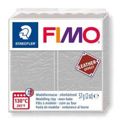 Staedtler Fimo Leather (Deri) Effect Polimer Kil 57 gr 809 Güvercin Gri - 1