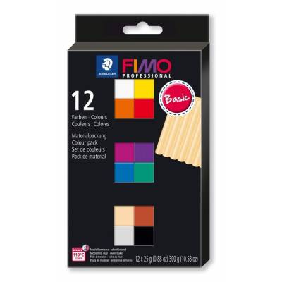 Staedtler Fimo Professional 12 Renk x 25 gr. Basic Renkler - 1