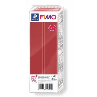 Staedtler Fimo Soft Polimer Kil 454 gr. 2 Noel Kırmızı - 1