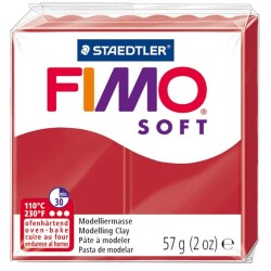 Staedtler Fimo Soft Polimer Kil 57 gr 2 P Noel Kırmızı - 1