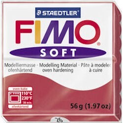 Staedtler Fimo Soft Polimer Kil 57 gr 26 Cherry Red - 1