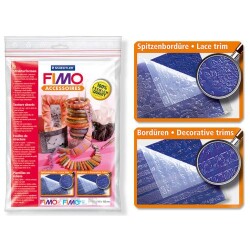 Staedtler Fimo Texture Sheets Doku Kalıpları BORDERS: LACE & ART DECO / CELTIC, GREEK, CORDS - 1