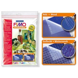 Staedtler Fimo Texture Sheets Doku Kalıpları WOOD / BASKET - Staedtler