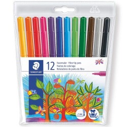 Staedtler Keçeli Kalem 1mm 12 Renk PVC Ambalaj - 1