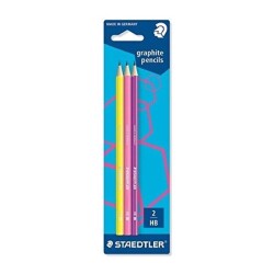 Staedtler Neon Kurşun Kalem 3'lü (Sarı,Pembe,Mor) - 1