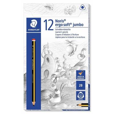 Staedtler Noris Ergosoft Jumbo Üçgen Kurşun Kalem 12'li Kutu - 1