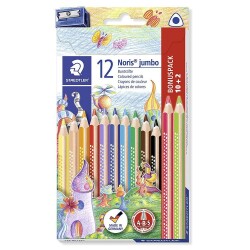 Staedtler Noris Jumbo Üçgen Kuru Boya 12 Renk - 1