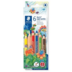 Staedtler Noris Super Jumbo Altıgen Kuru Boya 6 Renk - 1