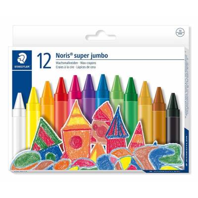 Staedtler Noris Super Jumbo Wax Crayon Mum Pastel Boya 12 Renk - 1