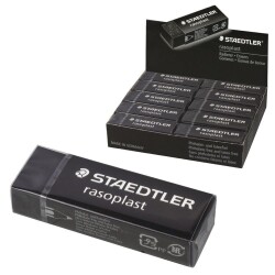 Staedtler Rasoplast Siyah Silgi 65x23x13 mm 20'li Kutu - 1