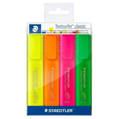 Staedtler Textsurfer Classic Fosforlu Kalem 4 RENK SET - 1