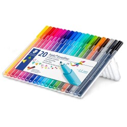 Staedtler Triplus Broadliner Kalem 0.8mm 20 RENK PLASTİK KUTULU SET - 1