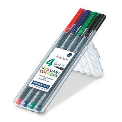 Staedtler Triplus Roller Kalem 4 RENK PLASTİK KUTULU SET - 1