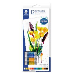 Staedtler Tüp Akrilik Boya 12 Renk x 12 ml. - 1